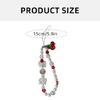 Beaded Camera Wrist Strap with Cuteness Pearls Charm Digital Camera Charm for Digital Cameras and Phones Cherry Accent