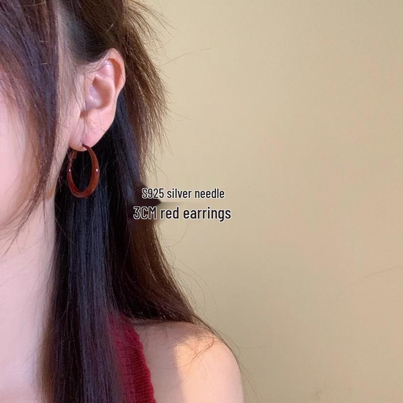 S925 Sterling Silver Hoop Earrings: Exaggerated, Luxurious & Versatile for Women