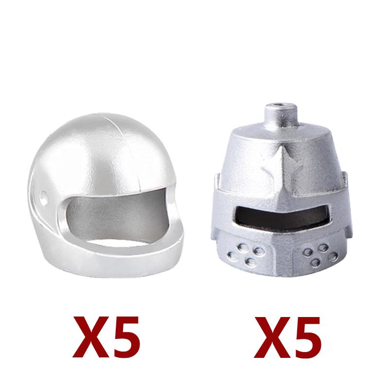 MOC Baustein Mittelalter Ritter Römischer Soldat Zubehör Helm Kopfbedeckung Flammenfeder Schwarzer Adler Schild König Umhang Ziegelstein Spielzeug