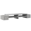 Monitor Stand with Storage Space Concrete Grey 100 X 27 X 15 Cm Particleboard