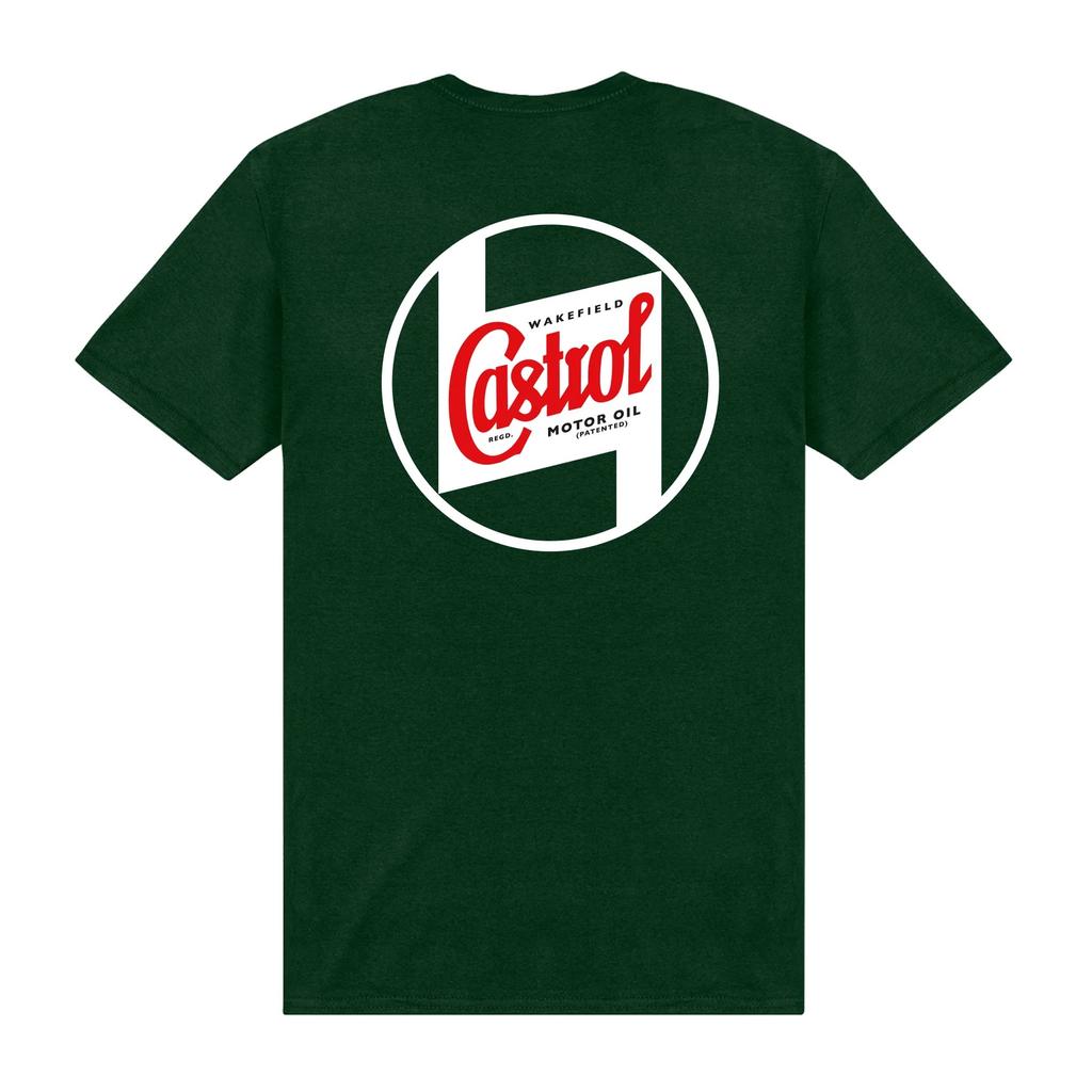 Castrol Unisex Adult Circle Logo Pocket Print T-Shirt