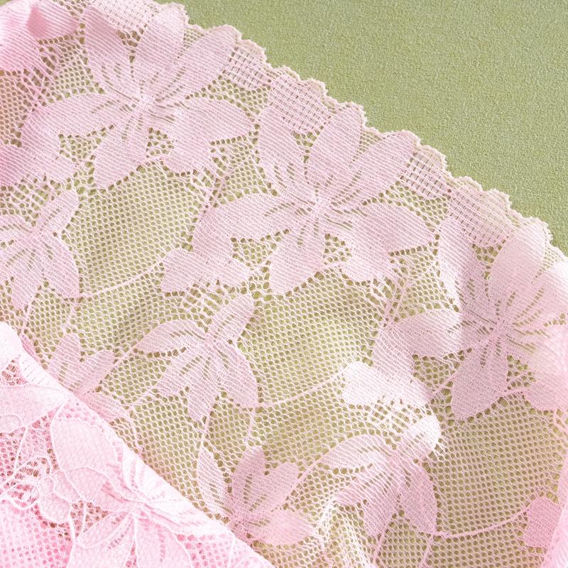 FINETOO 3Pcs Women's Sexy Lace Floral Perspective Boyshorts Solid Color Hollow Out Boxer Panties Female Breathable Transparent Lingerie