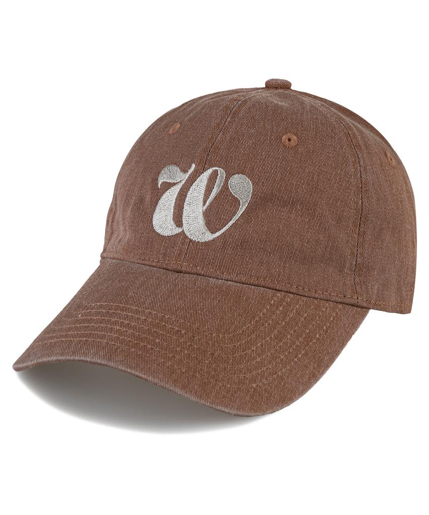 Wig W Script Pigment Ball Cap - Red Brown