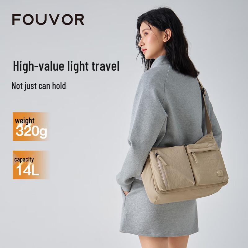 FOUVOR Women s Multi-Pocket Oxford Messenger Bag