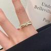 Ins Niche Design Sense of Ring Temperament Hundred Partner Personality Senior Sense of Cold Wind Open Index Finger Ring Casual Dainty Minimalist Ring