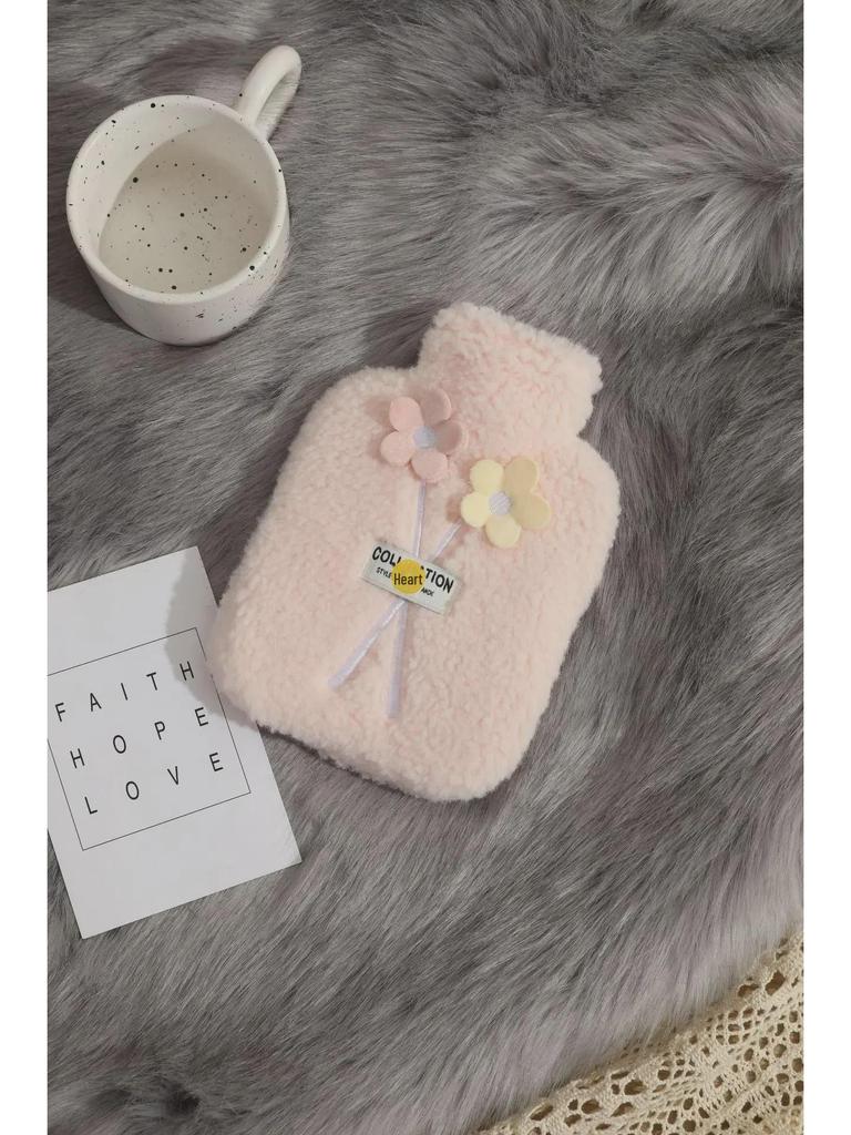 Gumová termoláhev s vysokou hustotou a roztomilým plyšovým potahem - přenosné teplo pro miminka a studenty