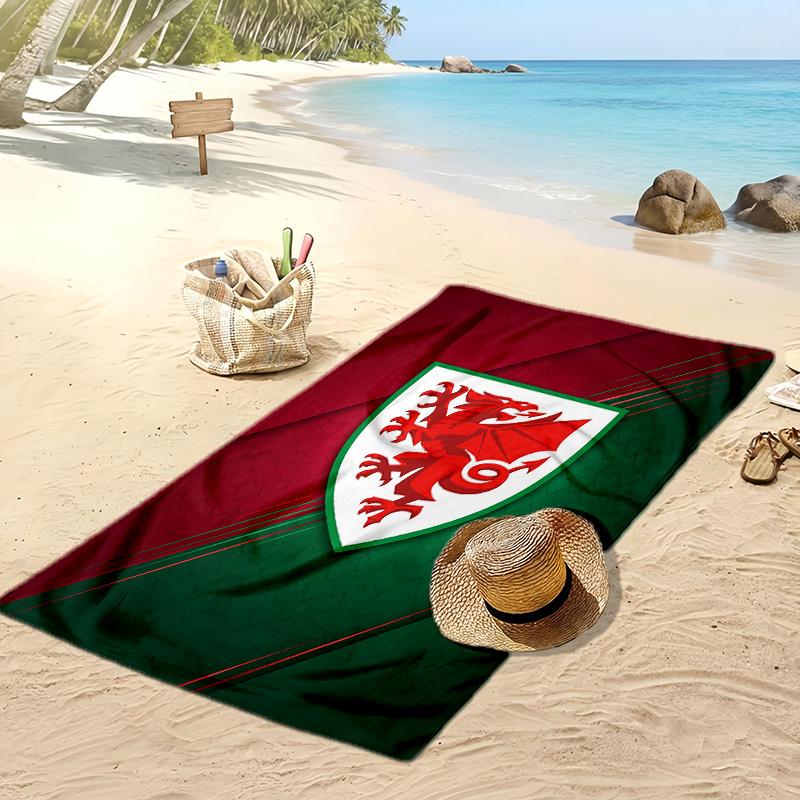 Wales Rugby Print Beach Towel Soft Portable Quick?dry Towel For Pool Summer Vacation Outdoor Sport