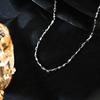 Minimalist Yuanbao Chain Necklace, Light Luxury and Fashionable, No Pendant, Plain Chain, Clavicle Chain, Small Design Sense
