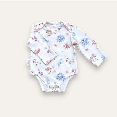 Long Sleeve Bodysuit "Hydrangea"