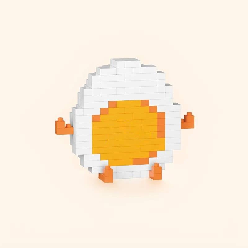 Mini Cartoon Food Figure Building Blocks Hamburg Swiss Roll Assembled Avocado Model Bricks Sandwich Puzzle Kids Toys Girls Gifts