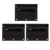 3Pcs Pencil Case 3 Ring Binder Large Capacity Pencil Pouch Transparent Window