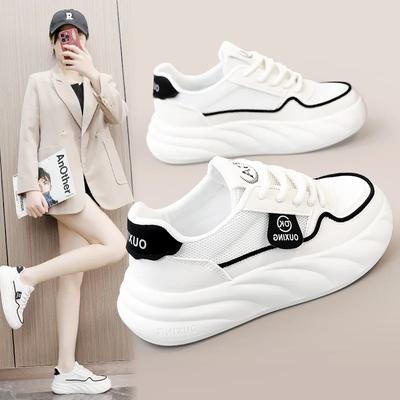 Fashion 2024 Casual Lightweight Women's Shoes Outdoor Walking Mesh Sneakers Fashion Thick Soled Comfort Flat Ladies Breathable Footwear