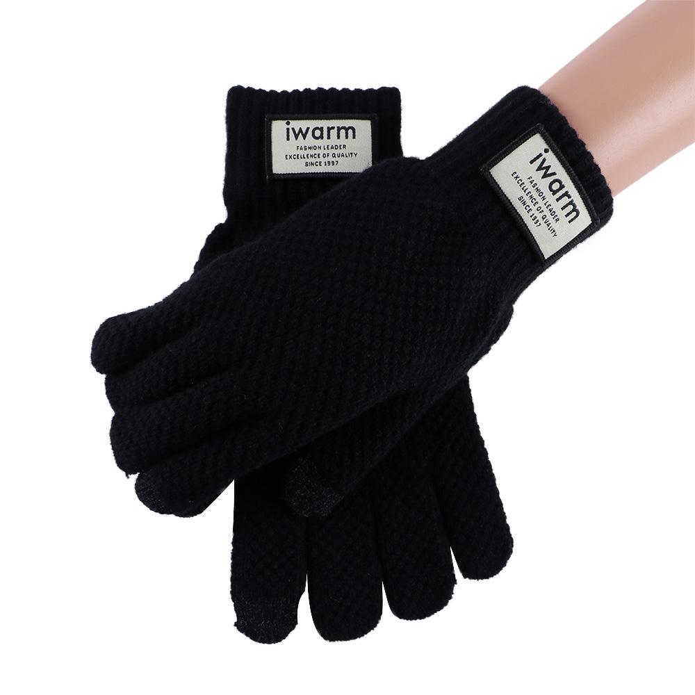Outdoors Driving Windproof Winter Warm Finger Glove Knitted Gloves Men's Gloves