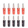 Convenient Red and Black 4mm Banana Plugs for Speaker Equipment (10pcs)