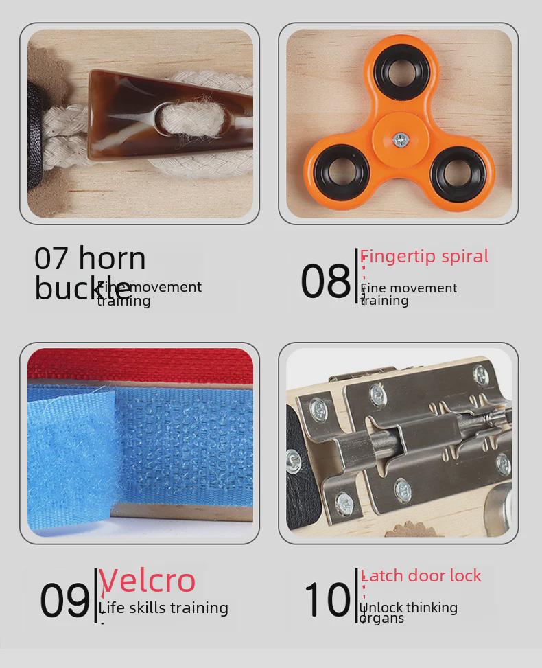 Montessori Pädagogisches Busy Board für Kinder im Vorschulalter