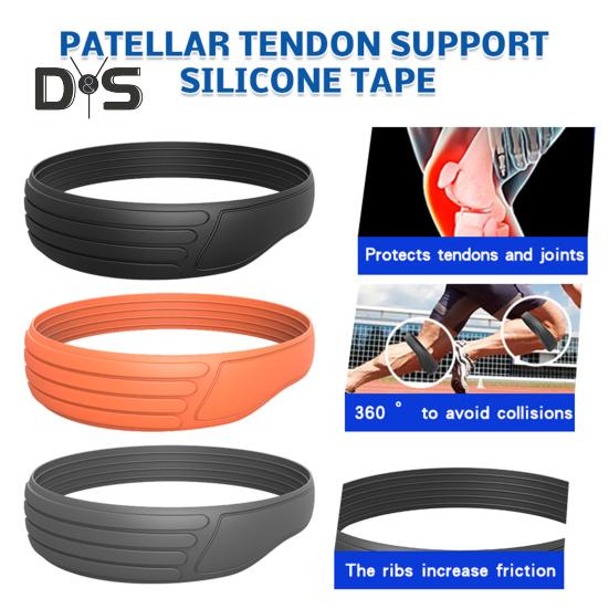 Pasek na rzepkę i kolano, łagodzący ból, pasek podtrzymujący ścięgno rzepki, silikonowy pasek na kolano, orteza do biegania, fitnessu, wspinaczki po schodach, koszykówki