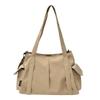 Minimalistische Tragetasche für Damen Schultertasche mit Seitentaschen und geräumigem Innenraum