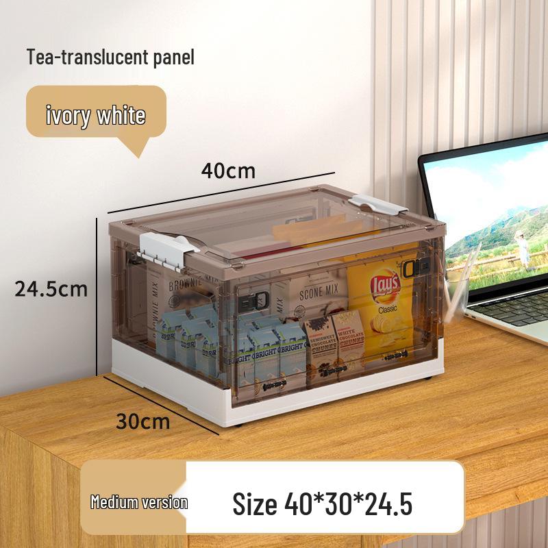 Large Foldable Three-door Student Book & Clothing Organizer Box