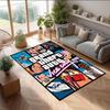 GTA Crystal Velvet Rug, Soft Anti‑Slip Crystal Velvet Carpet for Living Room Bedroom Home Decor