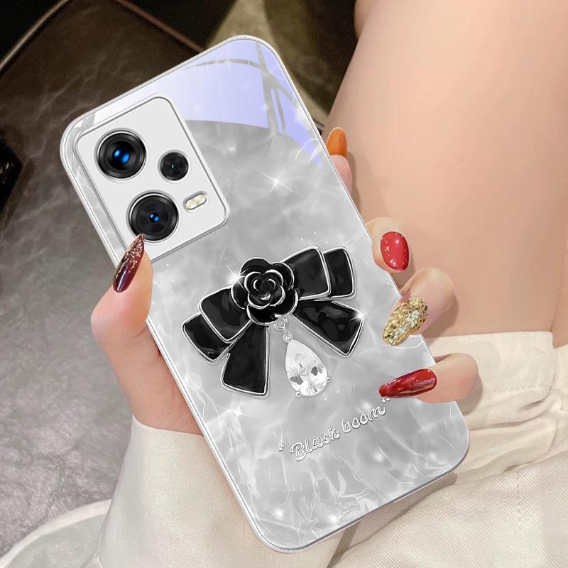 High-grade Bow Tie For Xiaomi 14 Ultra 13 Lite Redmi Note 13 11 Pro 12 Plus Poco X6 3 Pro F4 6 GT Tempered Phone Case