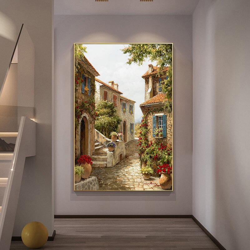 Canvas Painting Classic Europe Natural Idyllic Forest Landscape Picture Vintage Home Wall Art Poster and Prints Wall Art Picture Home Decor