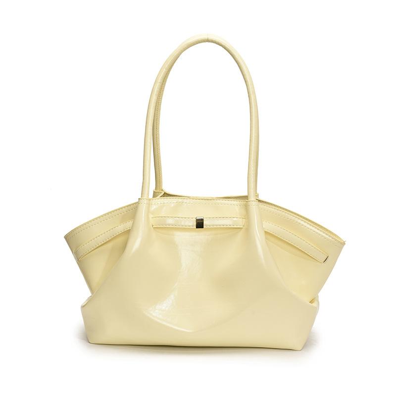 

Вместительная сумка-тоут для поездок на работу, сумка подмышку, женская 2025, новая модная, повседневная, нишевая, с плиссировкой, на плечо жёлтый