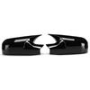 For Renault Megane 2 MK2 2002-2009 Car Rearview Side Mirror Cover Wing Cap Sticker Exterior Door Case Trim Carbon Fiber Black