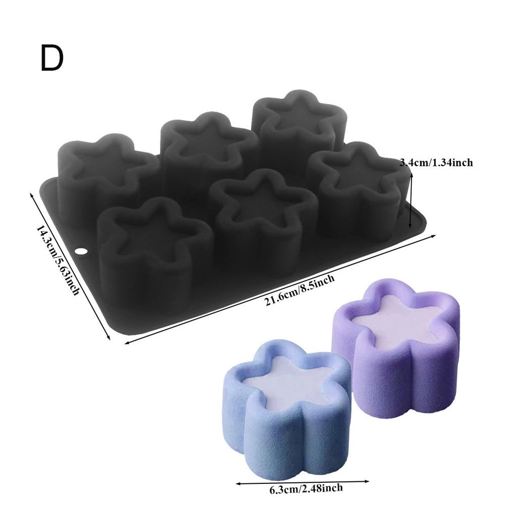 Square Flower Heart Shaped Silicone Cake Mold Non-stick Soap Mould Mousse Cake Mold  For DIY Baking