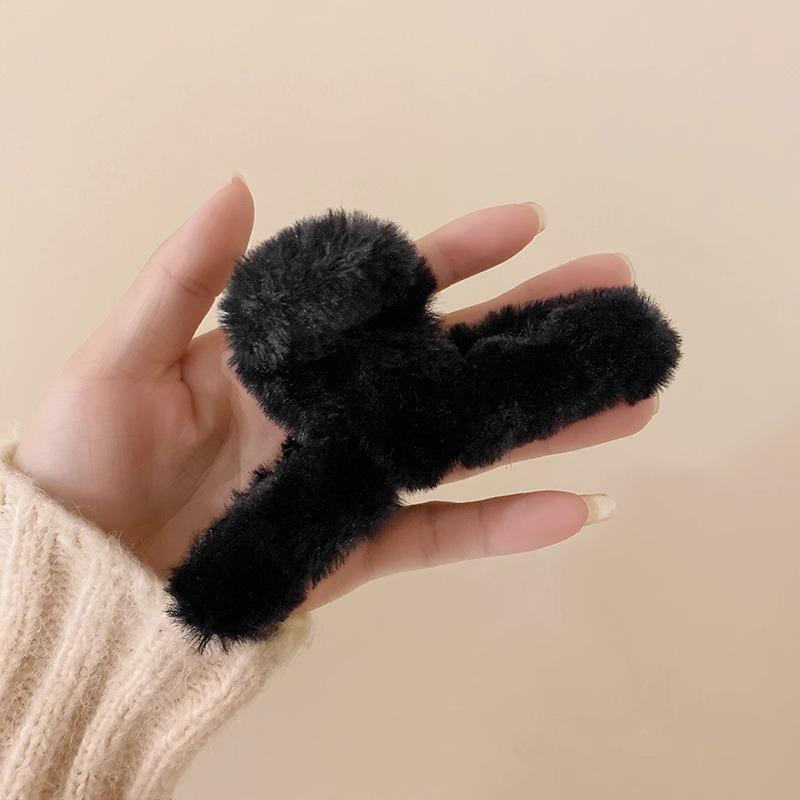 High-End Plush Shark Claw Hair Clip - 2025 Trendy Hair Accessory for Women