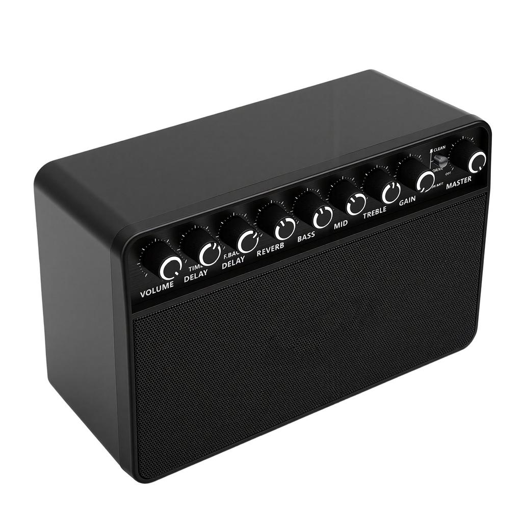 Mini-Gitarrenverstärker Kabellos Bluetooth Tragbar Kopfhöreranschluss AUX-Eingang Wiederaufladbar Gitarren-Übungsverstärker