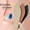 Cowhide Latex High Heel Insole Women's Leather Breathable Shock-Absorbing Loafers