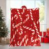 Christmas Candy Cane Pattern Throw Blanket, Festive Home Decor Blanket