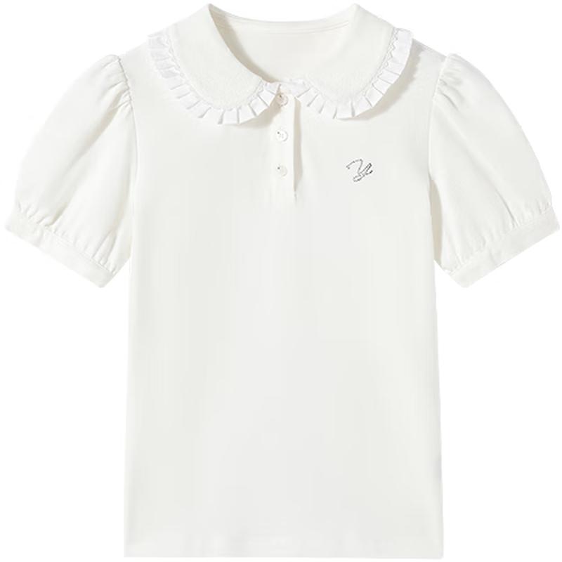 

YEEHOO Girls Cool Touch Puff Sleeve Polo T-Shirt 140