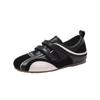 Temperamentstar mit den gleichen hochwertigen ballettroten Sport-Mary Janes mit dünner Sohle und silbernem Klettverschluss, Dexun Rennschuhe