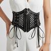 Girl Lattice Belt Cowgirl Punk Waist Belt Lace-up Trendy Stylish for Jeans Dress