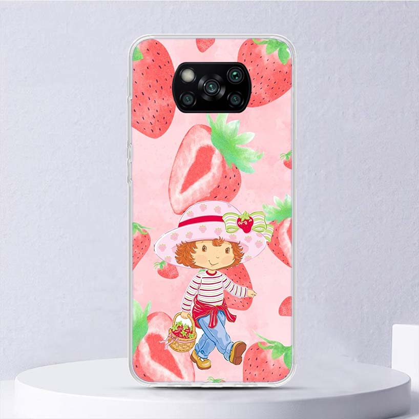 Strawberry Cartoon Girl Soft Case For Xiaomi Poco X7 X6 X5 X4 X3 Nfc F7 Ultra F6 F5 Pro Phone Cover F4 Gt F3 M5S M4 M3 M5 M6 Coq