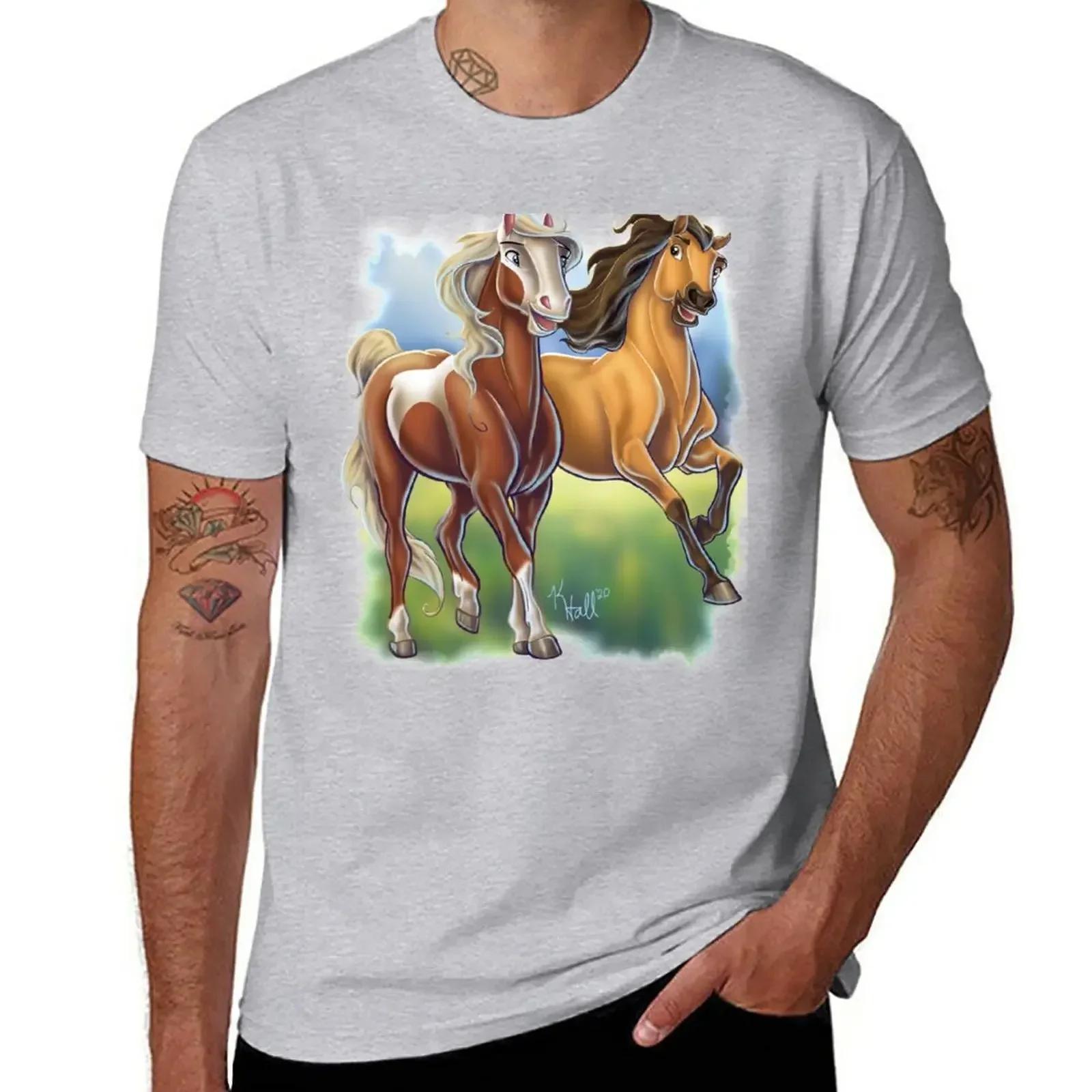 Spirit and Rain T-Shirt korean fashion for a boy t shirt for men S
