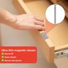 6PCS Punch-free Ultra-thin Invisible Magnetic Cabinet Door Suction Silent Stainless Steel Viscose Cabinet Wardrobe Drawer Magnetic Buckle Silver