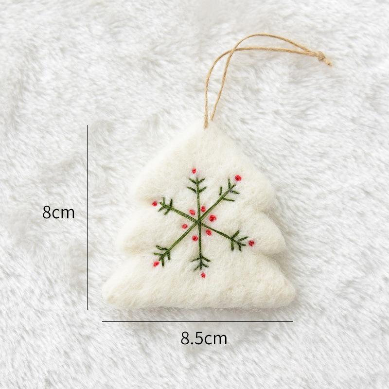 

1 шт. Рождественское украшение Войлок Снежинка Мини Подвеска Рождественская елка Рождественское украшение