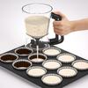 Multifunctional Batter Dispenser with Clear Scale 900ml Handheld Squeeze Cupcake Batter Separator for Baking Pancakes Muffins Cu