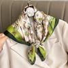 Luxus Floral Schmetterling Print Seiden Quadratisches Tuch Damen Weiches Satin Kopftuch Halstuch Stirnband Dame Foulard Dekorieren Taschentuch