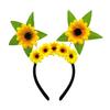 New Sunflower Simulation Flower Headband, Harvest Festival Sunflower Headband, Maple Leaf Daisy Headband with Spring