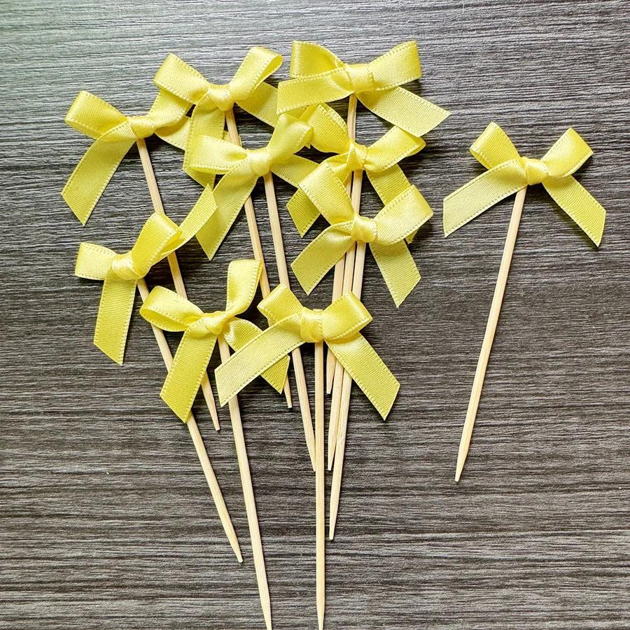 12pcs Pink Bow Cupcake Topper Pink Bow Birthday Decor Coquette Themed Party Decoration Bridal Shower Cake Topper Bow Party Decor