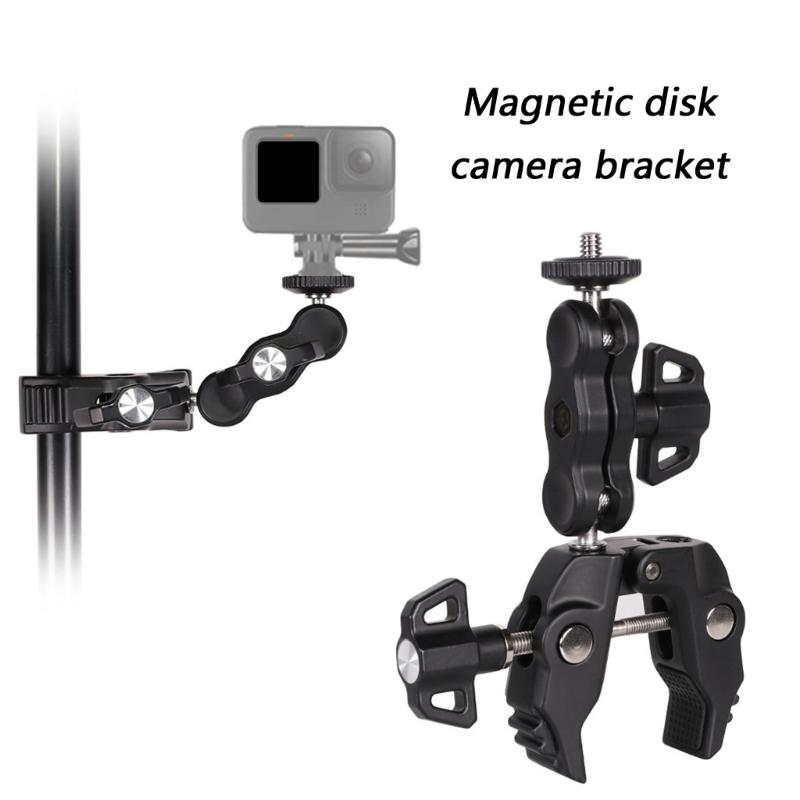 MultiAngle Camera Mount With Strong Plastic Clamp And Magnetic Disk Phone Mount Holder For Outdoor Photography Use