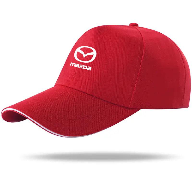 For Mazda CX3 CX-5 CX5 CX7 CX9 MX5 Axela Demio Atenza Car Logo Cotton Adjustable Baseball Hat Outdoor Auto Accessories