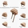 Fluffy Womens Bucket Hat Solid Color Ear Protection Caps Fashion Faux Mink Plush Hats  Winter