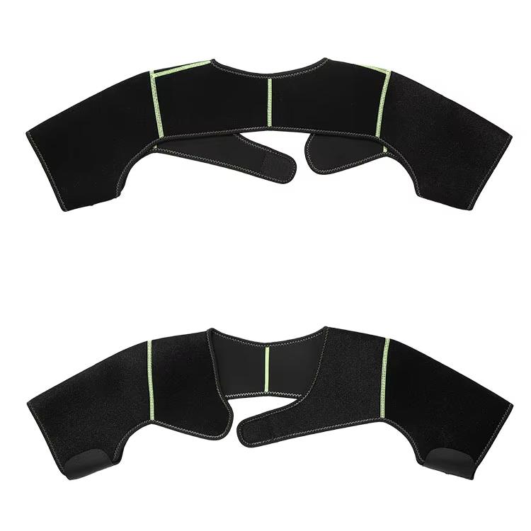 Black Double Shoulder Brace Improved Rotator Cuff Shoulder Support Sleeve for Pain Relief Warm Shoulder Pads Sports Protective