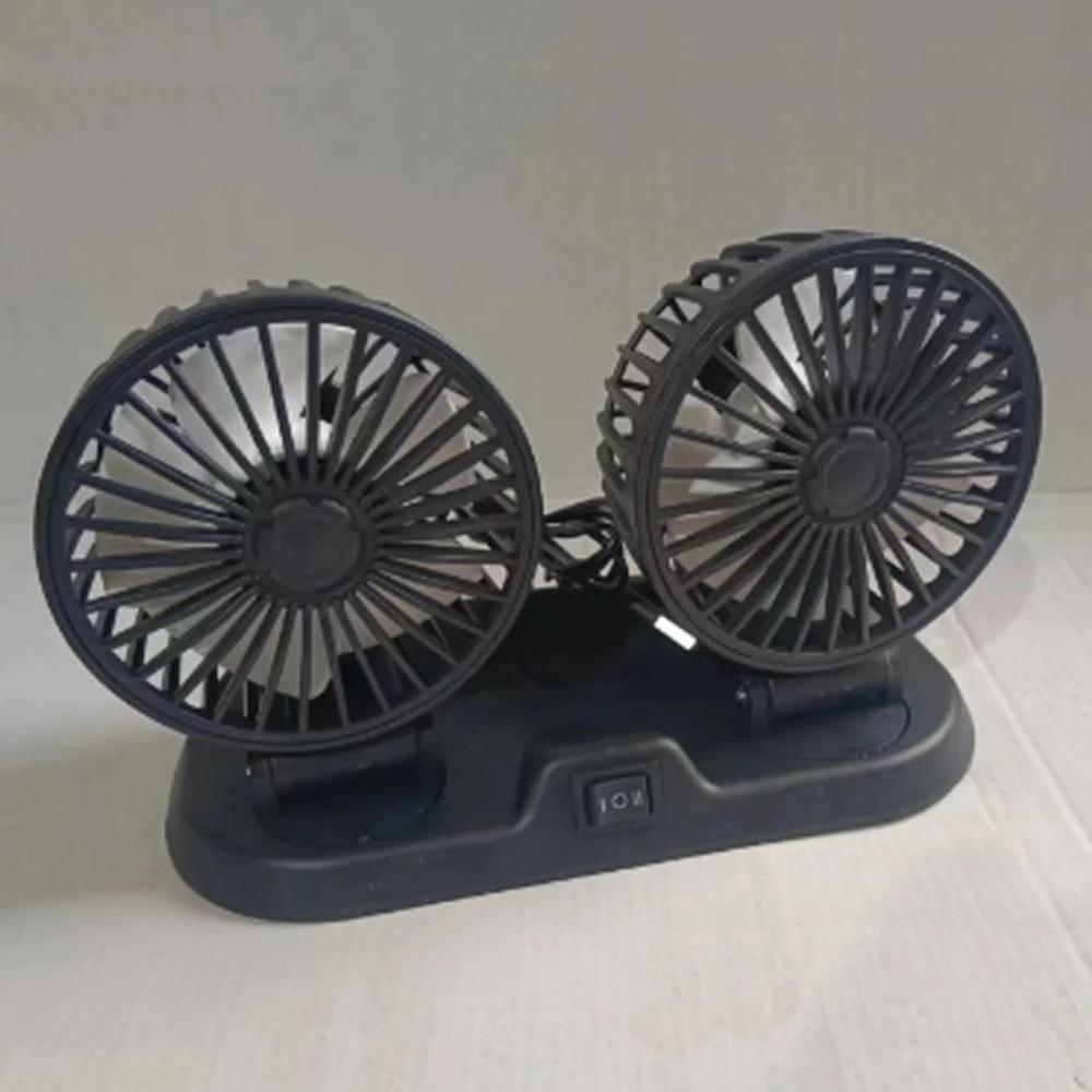 5V 12V 24V Car Fan Dual Head USB Cooling Fan 2 Speeds Adjustable Auto Air Cooler Car Accessories Wind Regulator