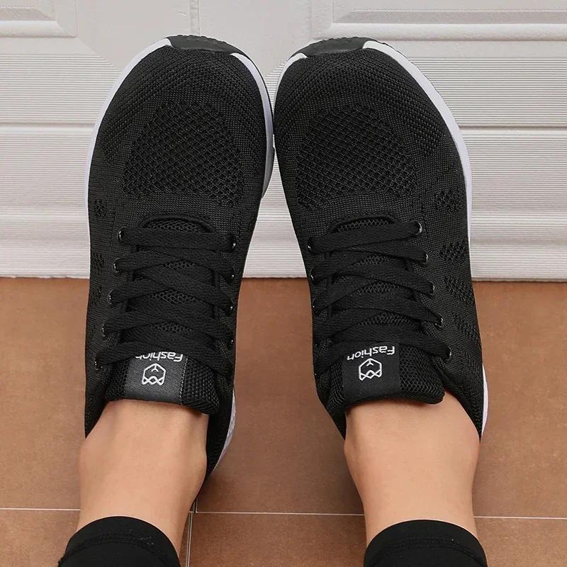 Women's Vegan Mesh Sports Shoes Trendy Luxury Brand Non Slip Flat Shoes Comfortable Track Field Jogging Neutral Casual Shoes