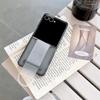 Transparent  Elastic Wrist Strap Phone Case for Samsung Galaxy Z Flip7 Z Flip6 ZFlip 5 Flip7 FE Protective Hard Back Cover